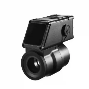 GreatView | Professional Night Vision Solutions Provider DVC52 Front-quarter view of black refile scope camera showing the large objective lens and waterproof USB silicone cover